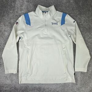 Nike Tennessee Titans On Field Sweatshirt Mens Large White Team Issued Zip Up